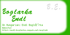 boglarka endl business card